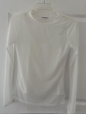 Reformation Sheer White Long Sleeve with Tank